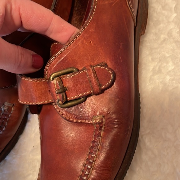 Gorgeous leather warm brown vintage Dark Academia Cole Haan buckle loafers 7.5 - Picture 4 of 6